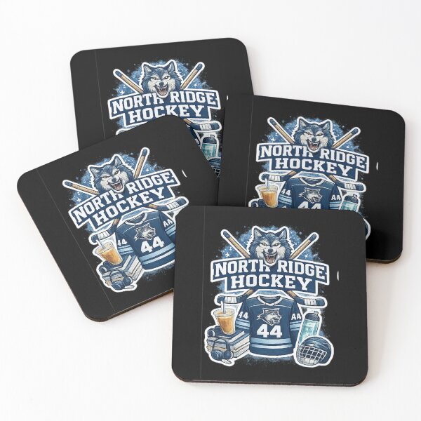 Item preview, North Ridge Hockey Wolf Mascot Vintage Varsity Ice Hockey Design designed and sold by Artbysarmina.