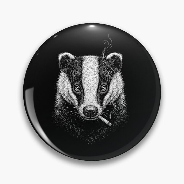 Item preview, Funny Badger Smoking Meme Animal Lover designed and sold by DoodleTortle.