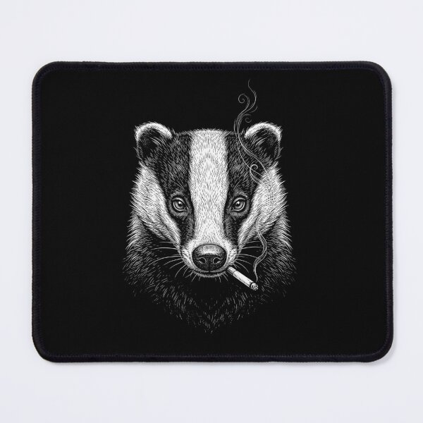 Item preview, Funny Badger Smoking Meme Animal Lover designed and sold by DoodleTortle.