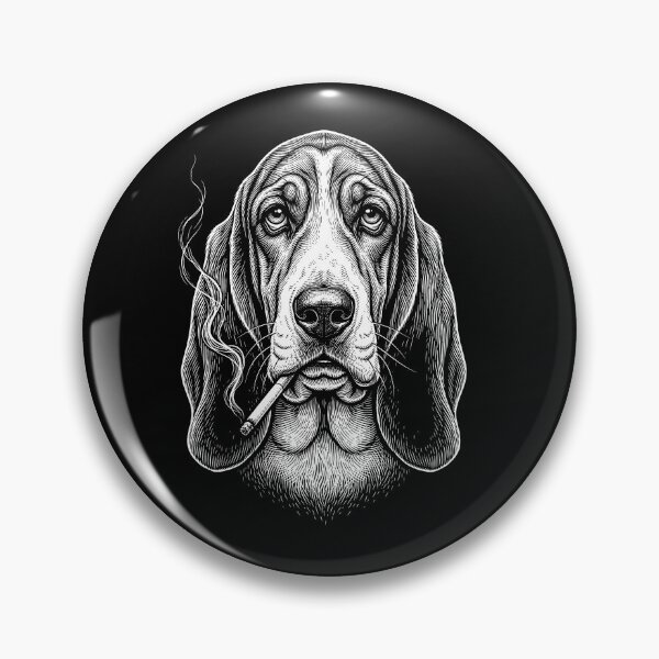 Artikelvorschau, Lustiges Meme: Basset Hound raucht – Hundebesitzer entworfen und verkauft von DoodleTortle.