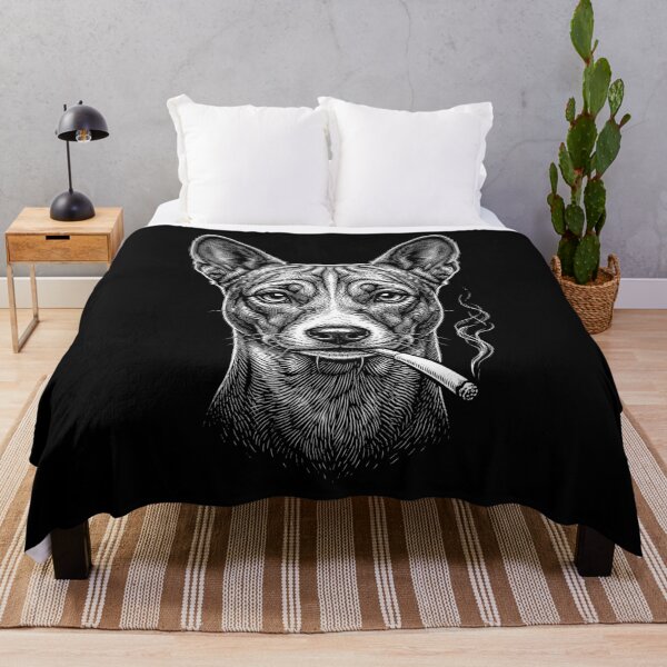 Item preview, Funny Basenji Smoking Meme Dog Owner designed and sold by DoodleTortle.