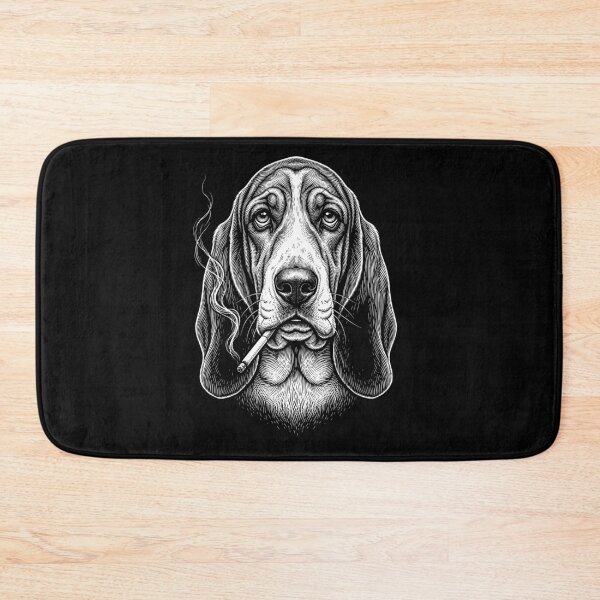 Item preview, Funny Basset Hound Smoking Meme Dog Owner designed and sold by DoodleTortle.