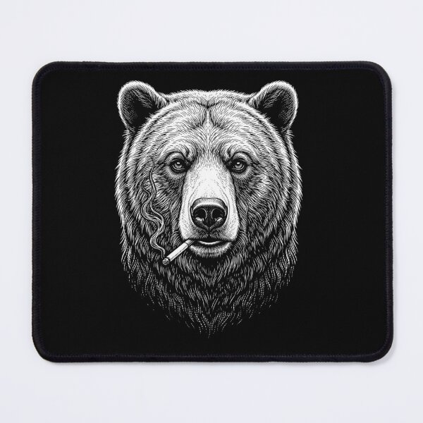 Item preview, Funny Bear Smoking Meme Animal Lover designed and sold by DoodleTortle.