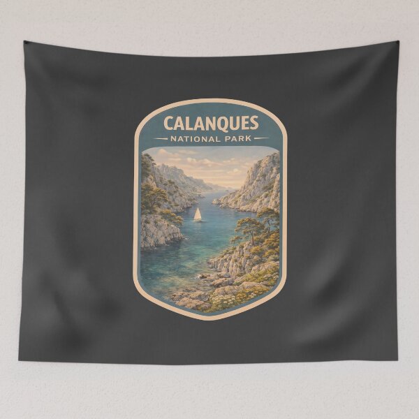Item preview, Vintage French National Park Prints: Calanques National Park designed and sold by PinUpPizzazz.