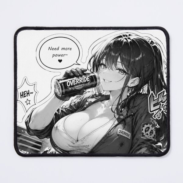 Item preview, Anime Mechanic Girl – Black and White Automotive Waifu designed and sold by Ericks0087.