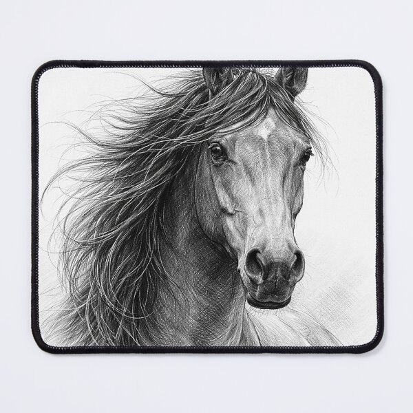 Item preview, Windswept Mustang Portrait designed and sold by Pixel Junkies Studio.