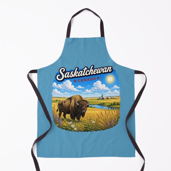Item preview, Saskatchewan Canada Sticker - Prairie Wheat Fields Bison Scenic designed and sold by Myra365Art.