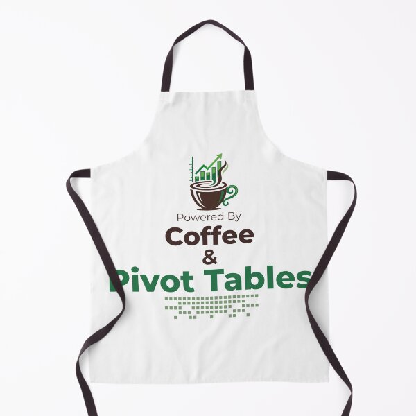 Item preview, Powered By Coffee and Pivot Tables with a Geeky coffee mug. designed and sold by spreadsheetcafe.