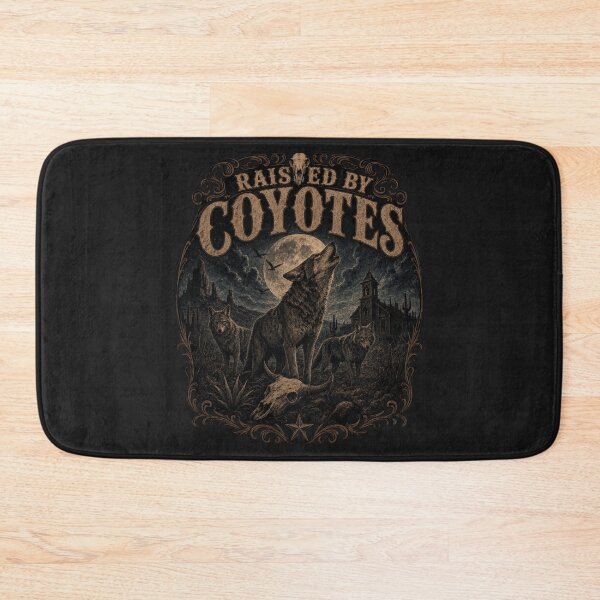 Item preview, Raised by Coyotes – Southern Gothic Western Horror Moonlit Coyote Design designed and sold by GardenReign.