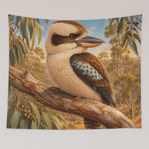 Item preview, Kookaburra in Golden Eucalyptus designed and sold by Pixel Junkies Studio.