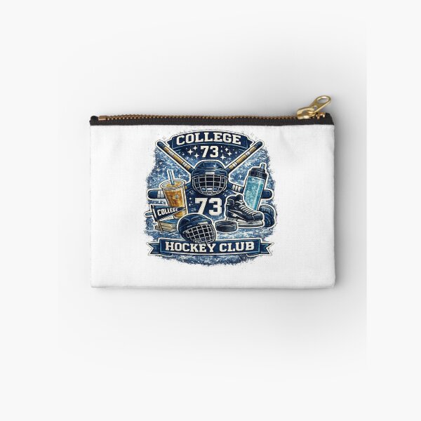 Item preview, College 73 Hockey Club Vintage Varsity Ice Hockey Aesthetic Design designed and sold by Artbysarmina.