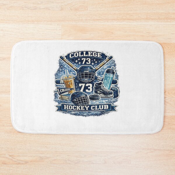 Item preview, College 73 Hockey Club Vintage Varsity Ice Hockey Aesthetic Design designed and sold by Artbysarmina.