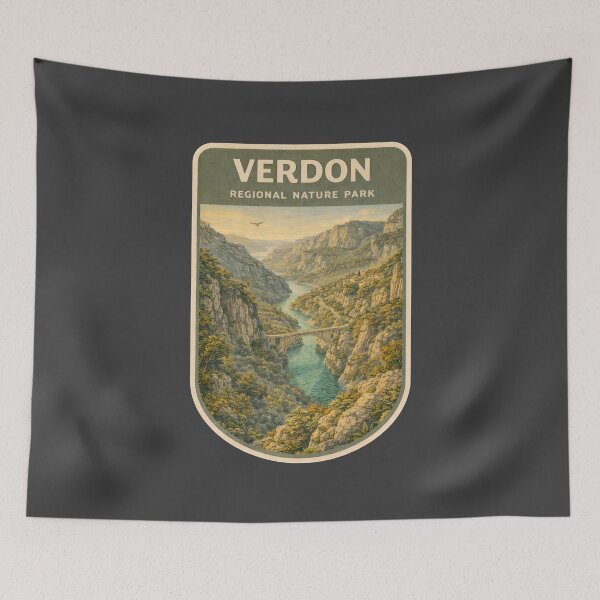 Item preview, Vintage French National Park Prints: Verdon Nature Park designed and sold by PinUpPizzazz.