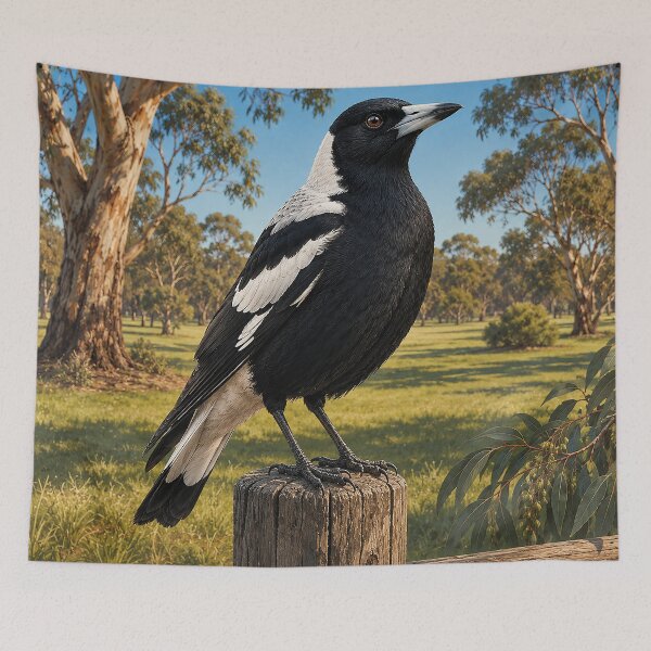 Item preview, Australian Magpie Sentinel designed and sold by Pixel Junkies Studio.