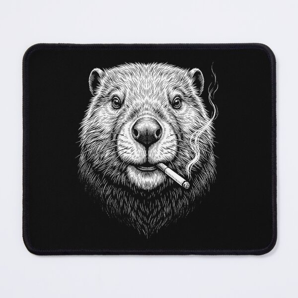 Item preview, Funny Beaver Smoking Meme Animal Lover designed and sold by DoodleTortle.