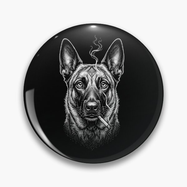 Item preview, Funny Belgian Malinois Smoking Meme Dog Owner designed and sold by DoodleTortle.