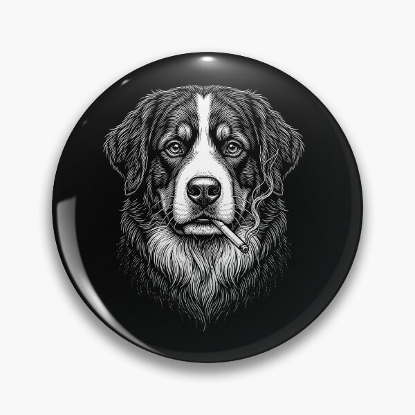 Item preview, Funny Bernese Mountain Dog Smoking Meme Dog Owner designed and sold by DoodleTortle.
