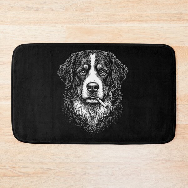 Item preview, Funny Bernese Mountain Dog Smoking Meme Dog Owner designed and sold by DoodleTortle.