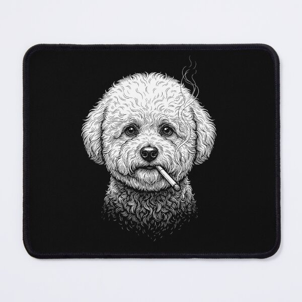 Item preview, Funny Bichon Frise Smoking Meme Dog Owner designed and sold by DoodleTortle.