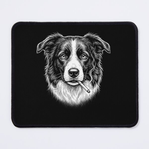 Item preview, Funny Border Collie Smoking Meme Dog Owner designed and sold by DoodleTortle.