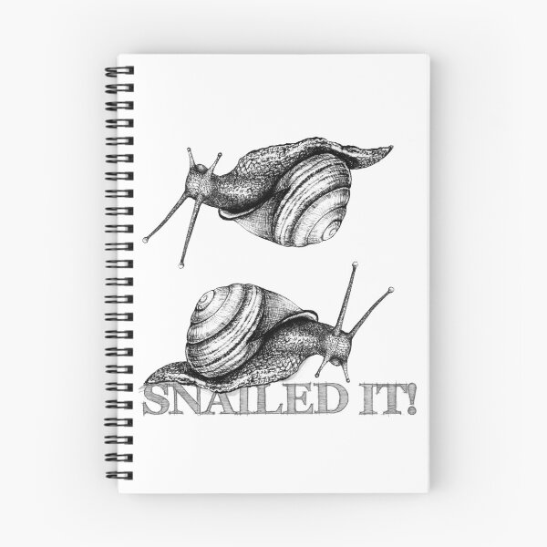 Item preview, Snailed It! Hand-drawn snail illustration by Nadya Neklioudova designed and sold by Nadya Neklioudova.