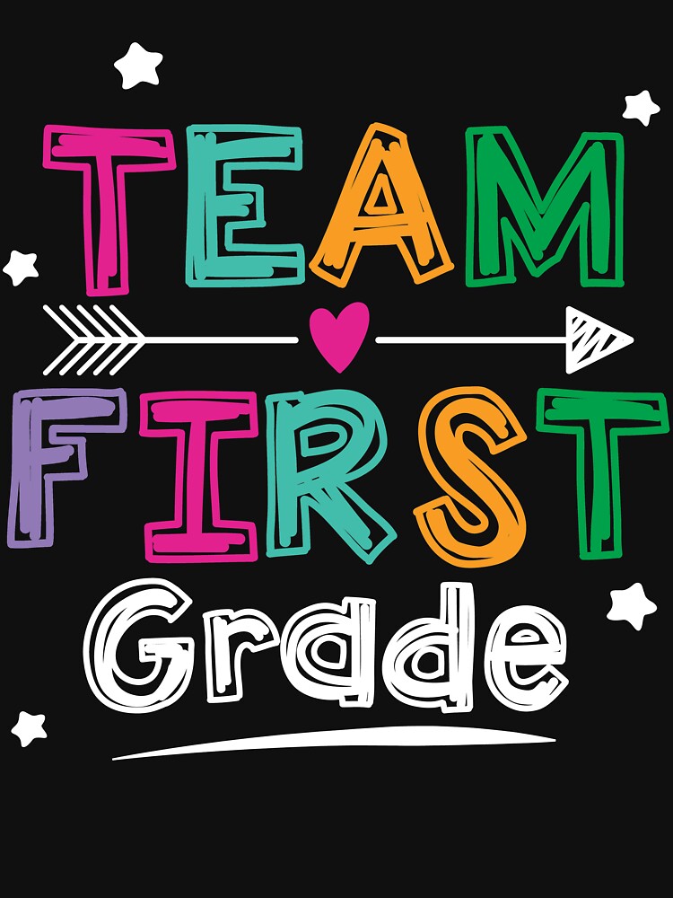 Team First Grade Teacher and Students 1st Grade Crew T-Shirt by WG-Factory
