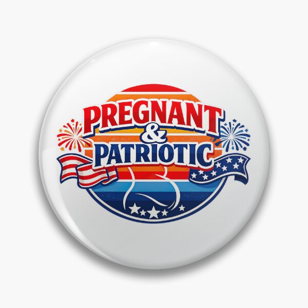 Item preview, Pregnancy 4th of July, Retro Vintage Style designed and sold by graphic-genie.