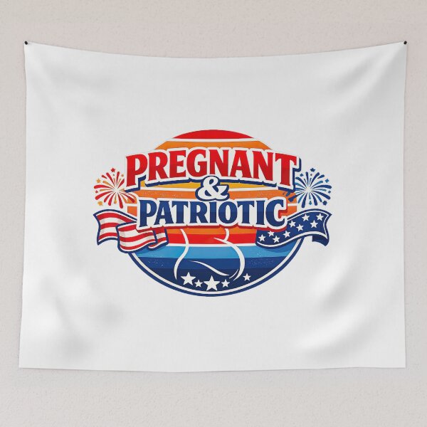 Item preview, Pregnancy 4th of July, Retro Vintage Style designed and sold by graphic-genie.