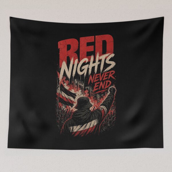 Item preview, Red Nights Never End Ultra Football Supporter designed and sold by artditisme.