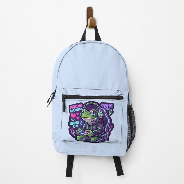 Item preview, Neon Frog Gamer – Cute Gaming Controller Cartoon Aesthetic Art designed and sold by ArtsyExplorer.