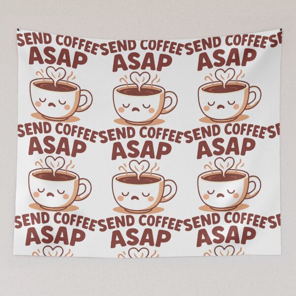 Item preview, Send Coffee ASAP | Chibi Coffee Mug – Funny Coffee Meme designed and sold by Noxivora.