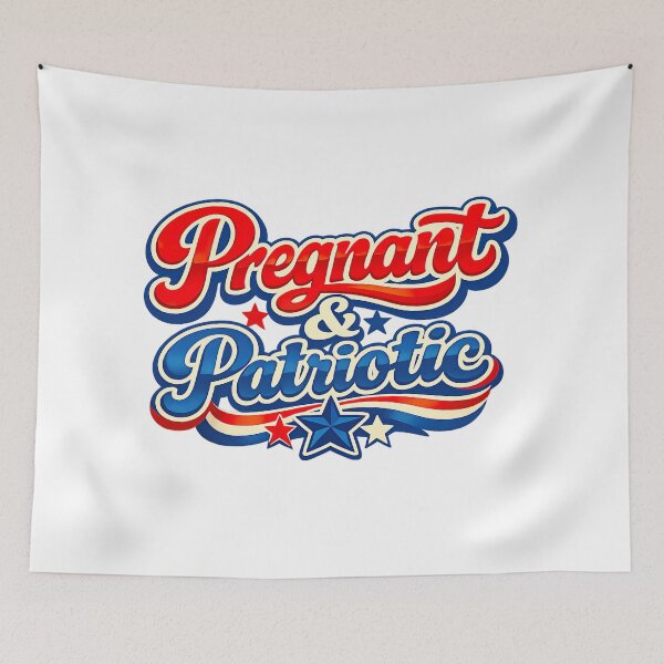Item preview, Pregnancy 4th of July, Retro Vintage Style designed and sold by graphic-genie.