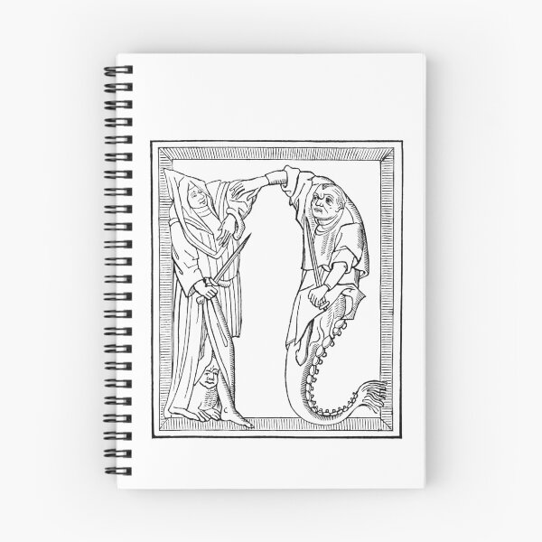 Item preview, Letter N with merman and demon designed and sold by Hedrin.