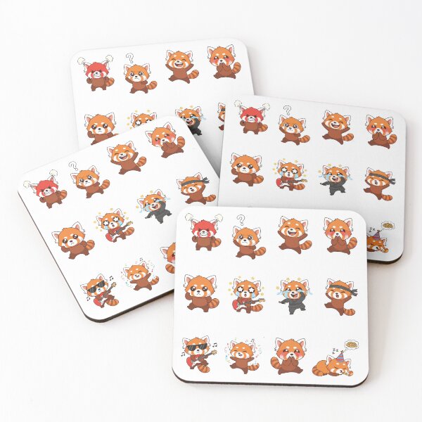 Item preview, Cute Red Panda Sticker Pack — Kawaii Expression Meme Character Set designed and sold by RamyGallery.