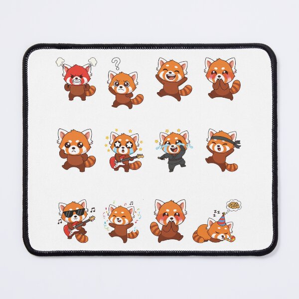 Item preview, Cute Red Panda Sticker Pack — Kawaii Expression Meme Character Set designed and sold by RamyGallery.