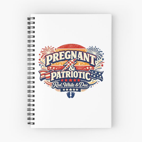 Item preview, Pregnancy 4th of July, Red White and Due, Retro Vintage Style designed and sold by graphic-genie.