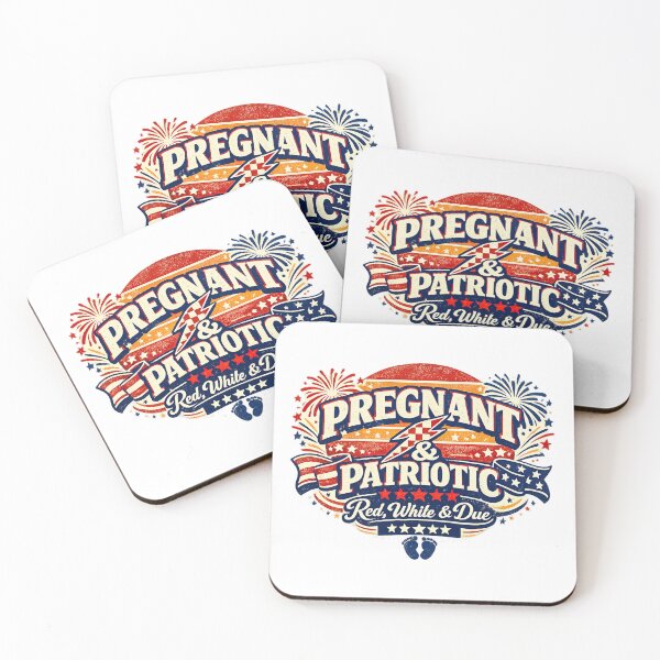 Item preview, Pregnancy 4th of July, Red White and Due, Retro Vintage Style designed and sold by graphic-genie.