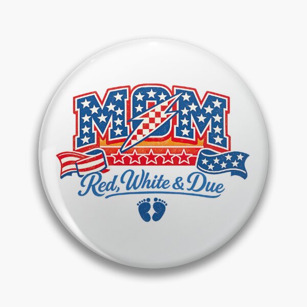 Item preview, Pregnancy 4th of July, Red White and Due, Retro Vintage Style designed and sold by graphic-genie.