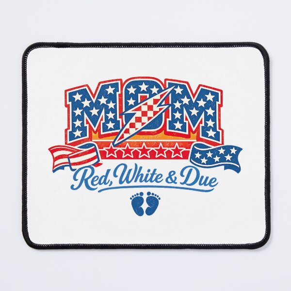 Item preview, Pregnancy 4th of July, Red White and Due, Retro Vintage Style designed and sold by graphic-genie.