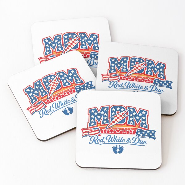 Item preview, Pregnancy 4th of July, Red White and Due, Retro Vintage Style designed and sold by graphic-genie.