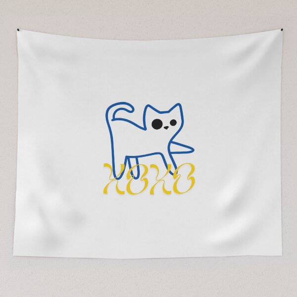 Item preview, Cute Minimalist Cat XOXO Line Art Graphic Design designed and sold by STUDIO ZINN.