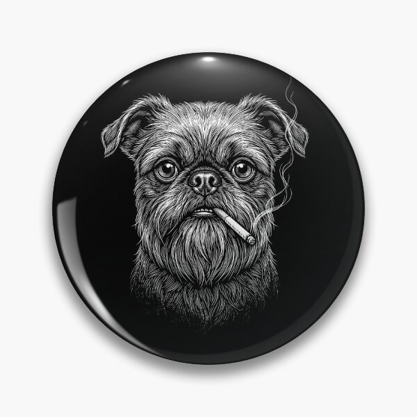 Item preview, Funny Brussels Griffon Smoking Meme Dog Owner designed and sold by DoodleTortle.