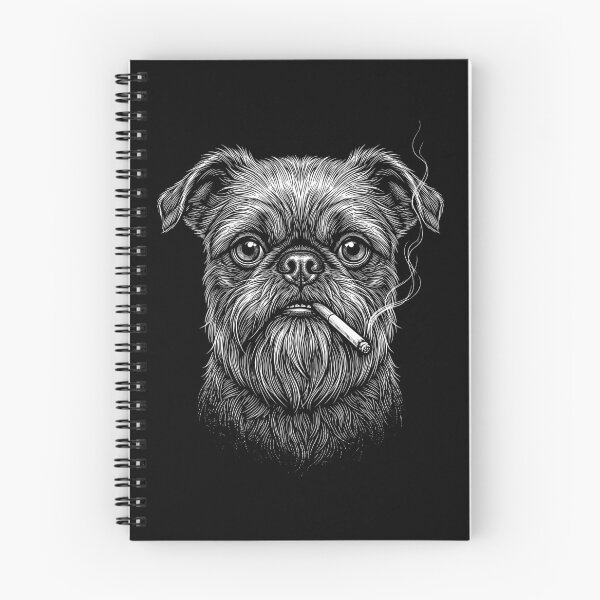 Item preview, Funny Brussels Griffon Smoking Meme Dog Owner designed and sold by DoodleTortle.