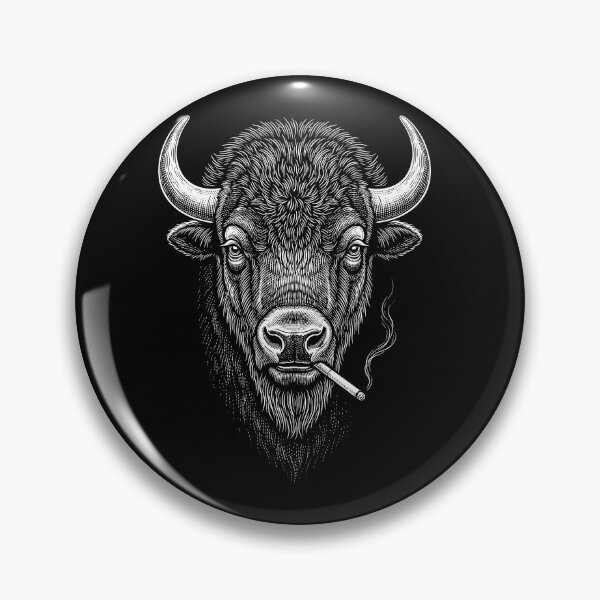 Item preview, Funny Buffalo Smoking Meme Animal Lover designed and sold by DoodleTortle.