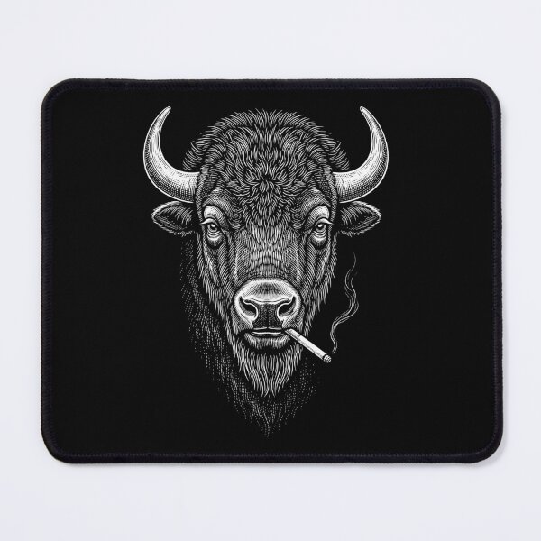 Item preview, Funny Buffalo Smoking Meme Animal Lover designed and sold by DoodleTortle.