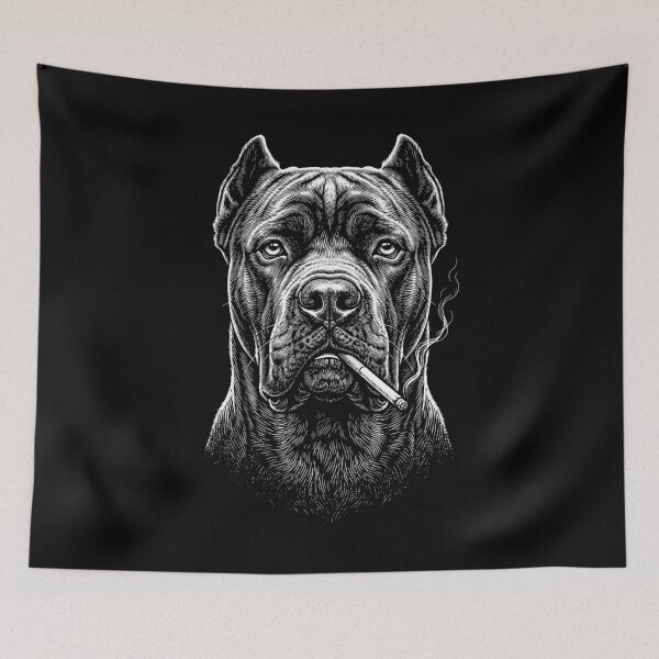 Item preview, Funny Cane Corso Smoking Meme Dog Owner designed and sold by DoodleTortle.