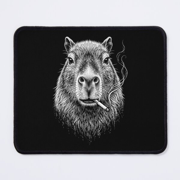 Item preview, Funny Capybara Smoking Meme Animal Lover designed and sold by DoodleTortle.