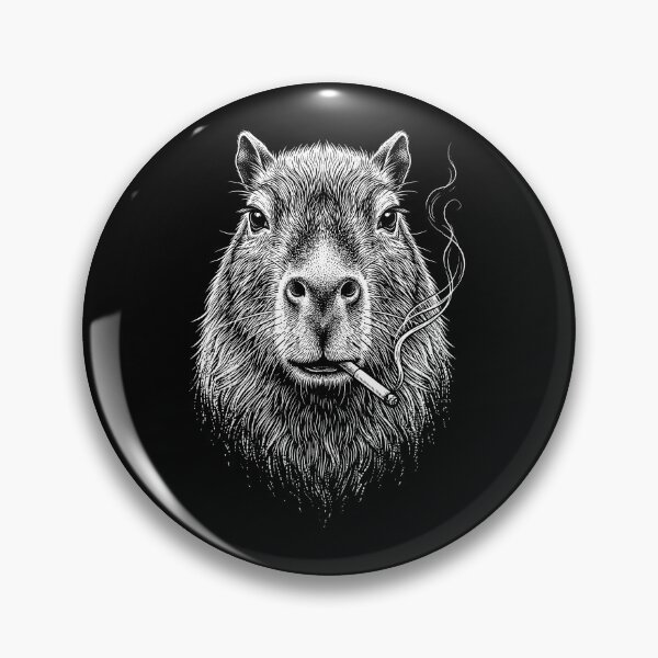 Item preview, Funny Capybara Smoking Meme Animal Lover designed and sold by DoodleTortle.