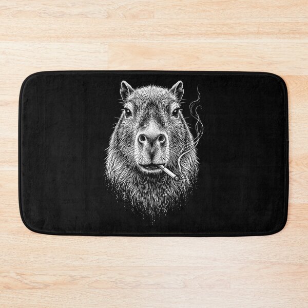 Item preview, Funny Capybara Smoking Meme Animal Lover designed and sold by DoodleTortle.