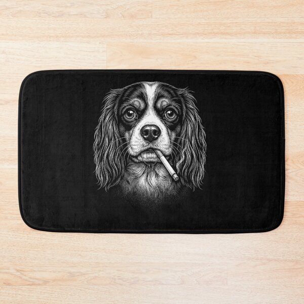 Item preview, Funny Cavalier King Charles Spaniel Smoking Meme Dog Owner designed and sold by DoodleTortle.